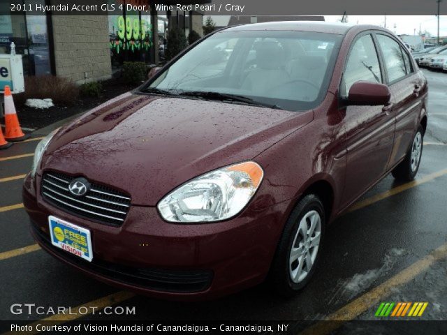 2011 Hyundai Accent GLS 4 Door in Wine Red Pearl