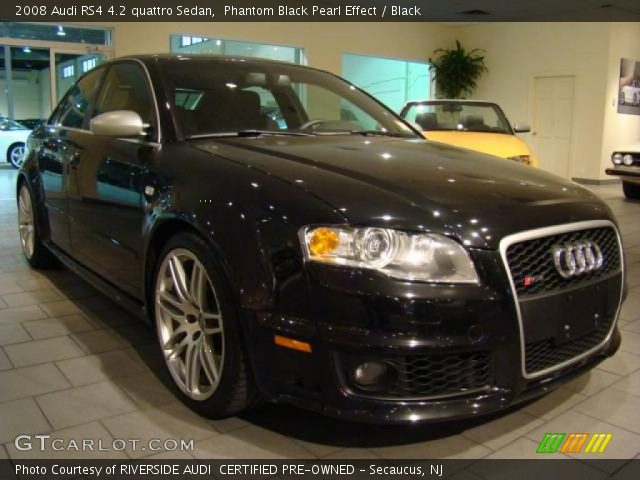 2008 Audi RS4 4.2 quattro Sedan in Phantom Black Pearl Effect