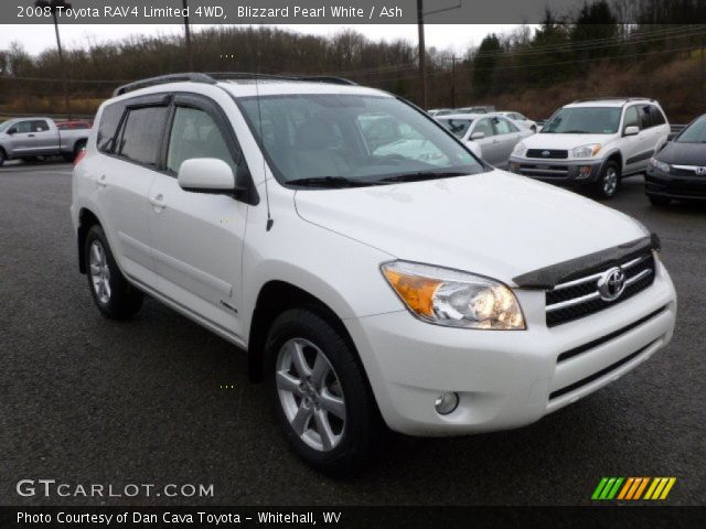 2008 Toyota RAV4 Limited 4WD in Blizzard Pearl White