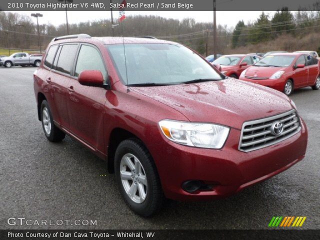 2010 Toyota Highlander V6 4WD in Salsa Red Pearl