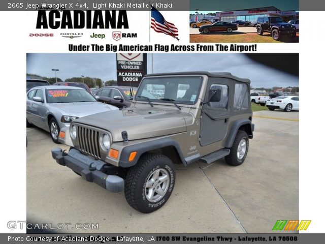 2005 Jeep Wrangler X 4x4 in Light Khaki Metallic
