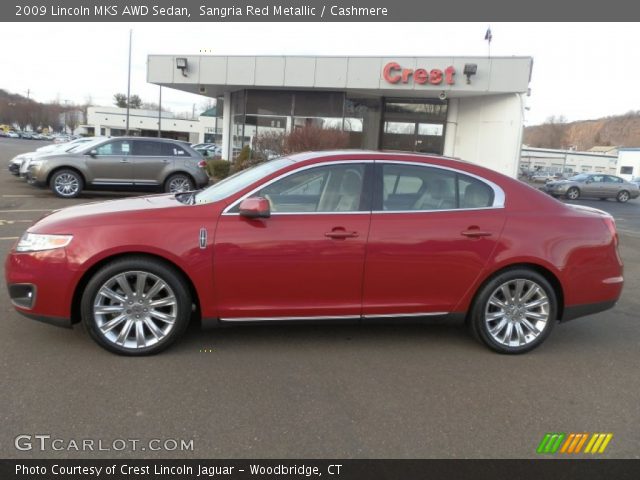 2009 Lincoln MKS AWD Sedan in Sangria Red Metallic