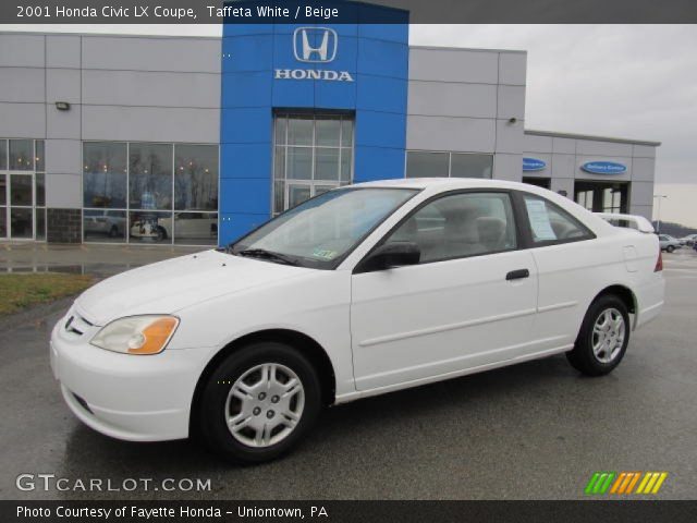 2001 Honda Civic LX Coupe in Taffeta White