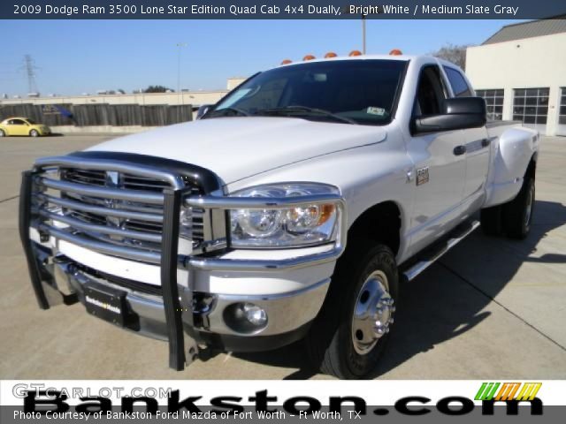 2009 Dodge Ram 3500 Lone Star Edition Quad Cab 4x4 Dually in Bright White