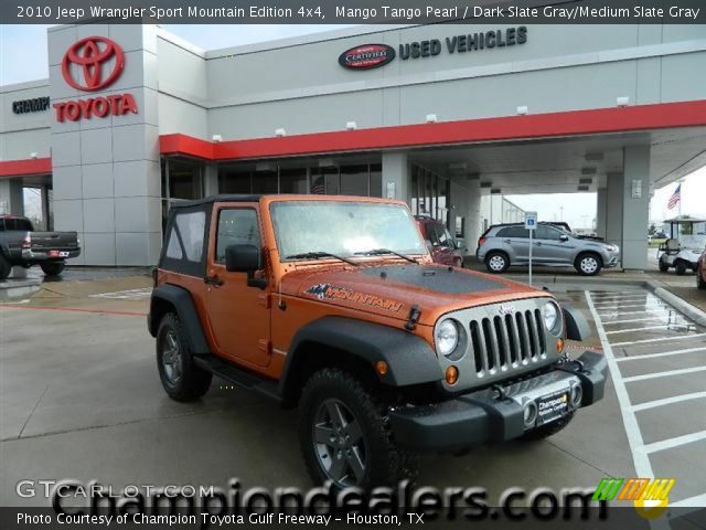 2010 Jeep Wrangler Sport Mountain Edition 4x4 in Mango Tango Pearl