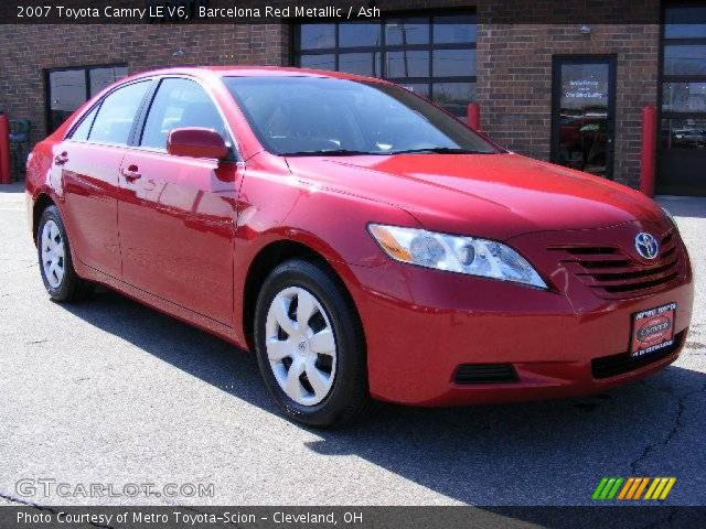 2007 Toyota Camry LE V6 in Barcelona Red Metallic