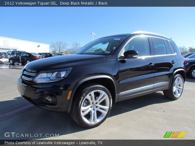 2012 Volkswagen Tiguan SEL in Deep Black Metallic