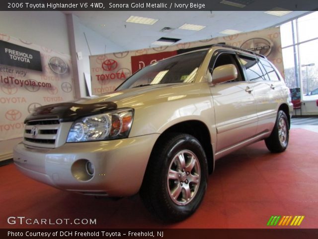 2006 Toyota Highlander V6 4WD in Sonora Gold Metallic