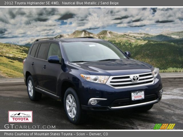 2012 Toyota Highlander SE 4WD in Nautical Blue Metallic
