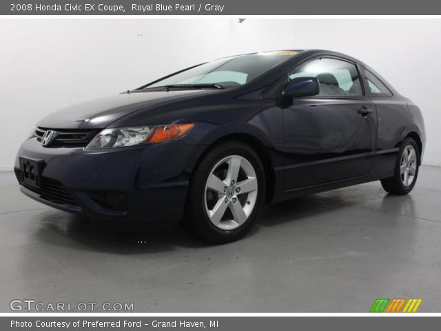 2008 Honda Civic EX Coupe in Royal Blue Pearl