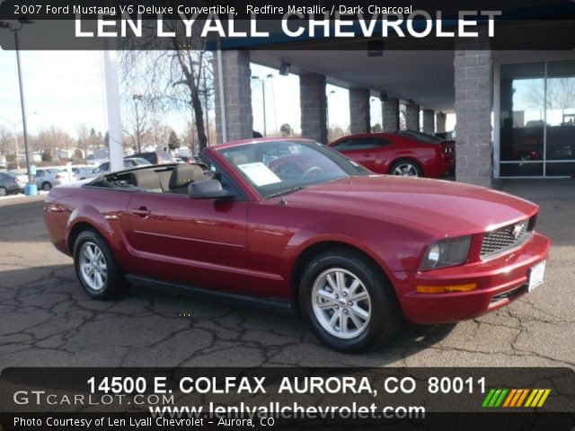 2007 Ford Mustang V6 Deluxe Convertible in Redfire Metallic