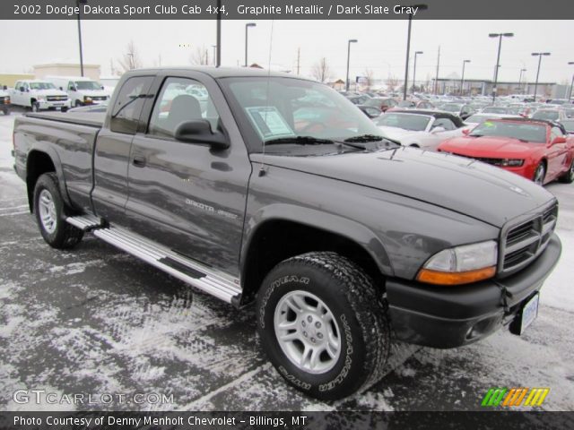 2002 Dodge Dakota Sport Club Cab 4x4 in Graphite Metallic