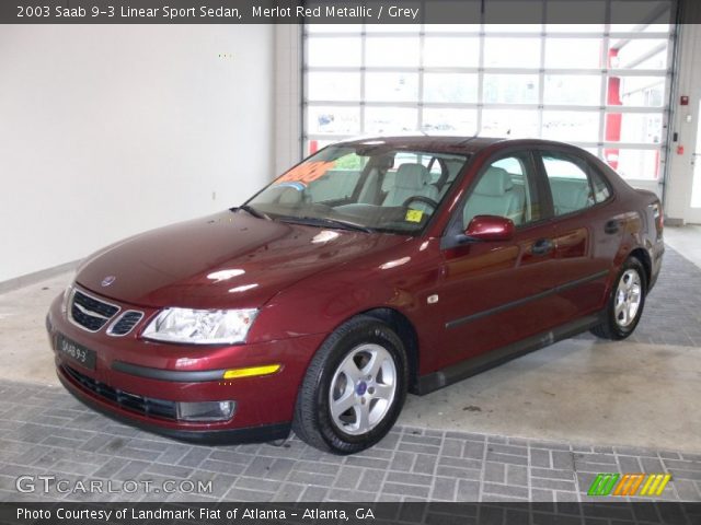 2003 Saab 9-3 Linear Sport Sedan in Merlot Red Metallic