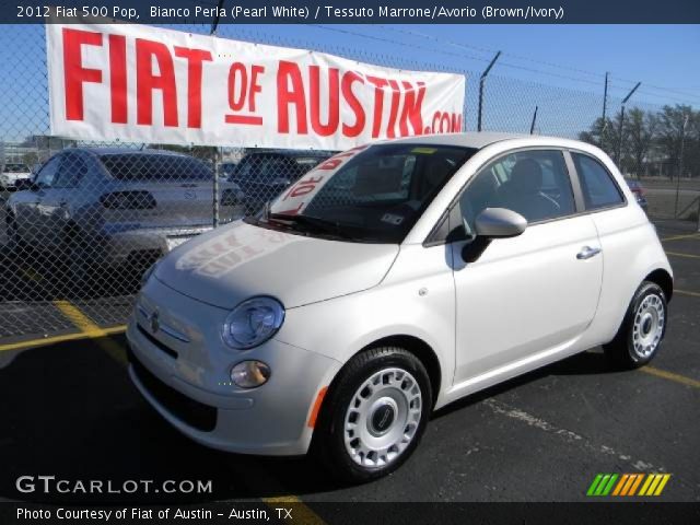 2012 Fiat 500 Pop in Bianco Perla (Pearl White)