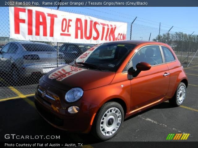 2012 Fiat 500 Pop in Rame (Copper Orange)