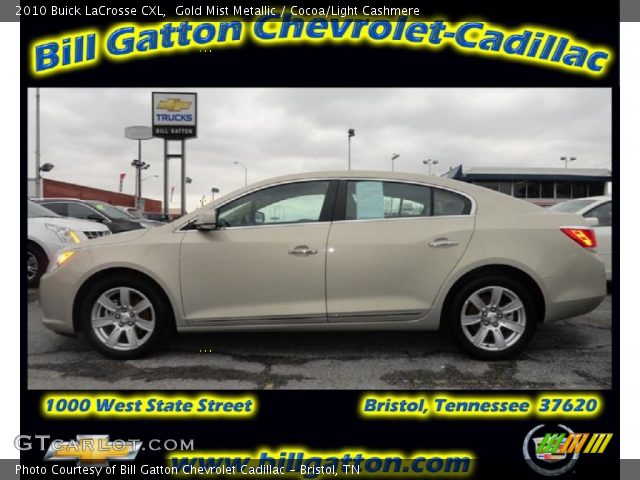 2010 Buick LaCrosse CXL in Gold Mist Metallic
