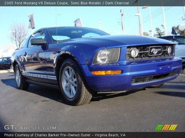 2005 Ford Mustang V6 Deluxe Coupe in Sonic Blue Metallic
