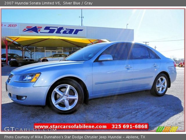 2007 Hyundai Sonata Limited V6 in Silver Blue