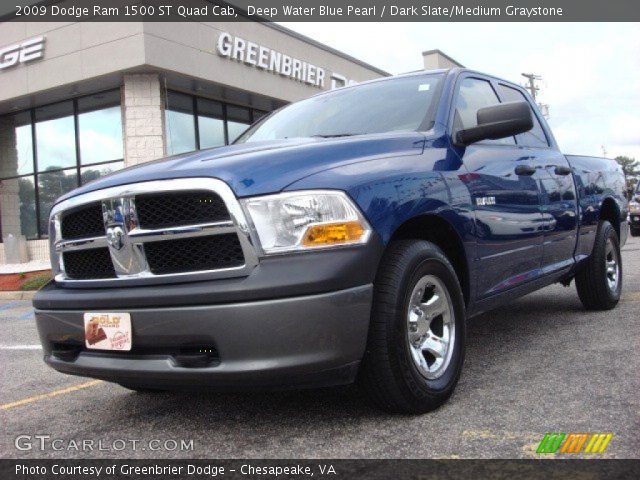 2009 Dodge Ram 1500 ST Quad Cab in Deep Water Blue Pearl