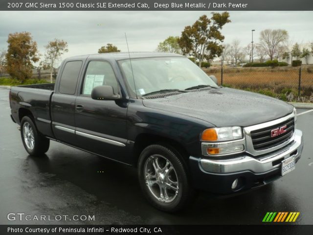 2007 GMC Sierra 1500 Classic SLE Extended Cab in Deep Blue Metallic