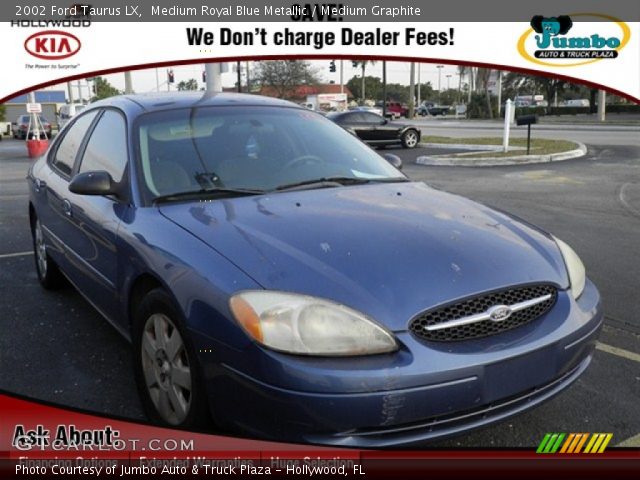 2002 Ford Taurus LX in Medium Royal Blue Metallic