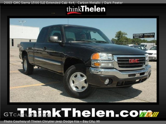 2003 GMC Sierra 1500 SLE Extended Cab 4x4 in Carbon Metallic