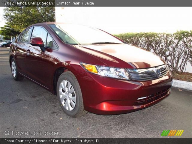 2012 Honda Civic LX Sedan in Crimson Pearl