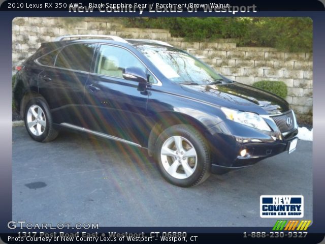 2010 Lexus RX 350 AWD in Black Sapphire Pearl