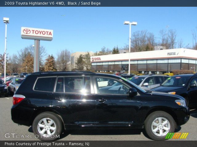 2009 Toyota Highlander V6 4WD in Black