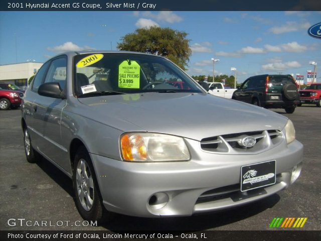 2001 Hyundai Accent GS Coupe in Silver Mist