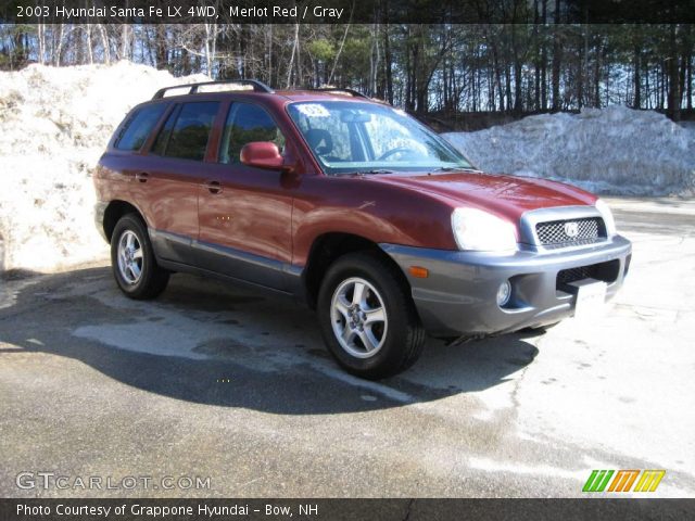 2003 Hyundai Santa Fe LX 4WD in Merlot Red