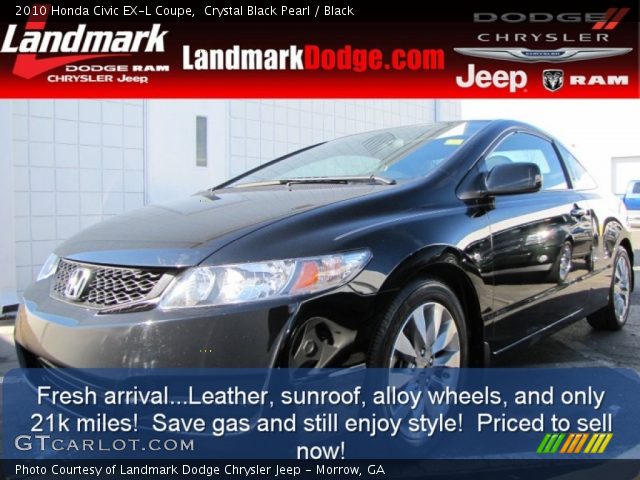 2010 Honda Civic EX-L Coupe in Crystal Black Pearl