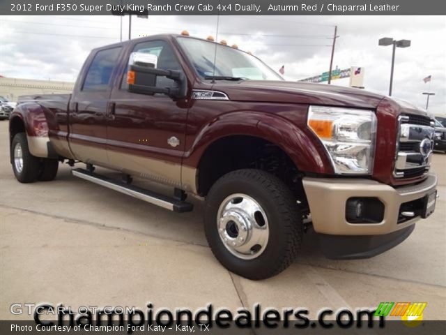 2012 Ford F350 Super Duty King Ranch Crew Cab 4x4 Dually in Autumn Red