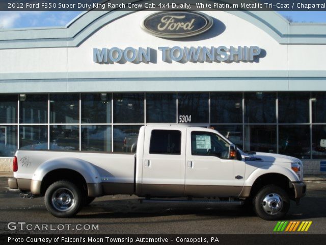 2012 Ford F350 Super Duty King Ranch Crew Cab 4x4 Dually in White Platinum Metallic Tri-Coat