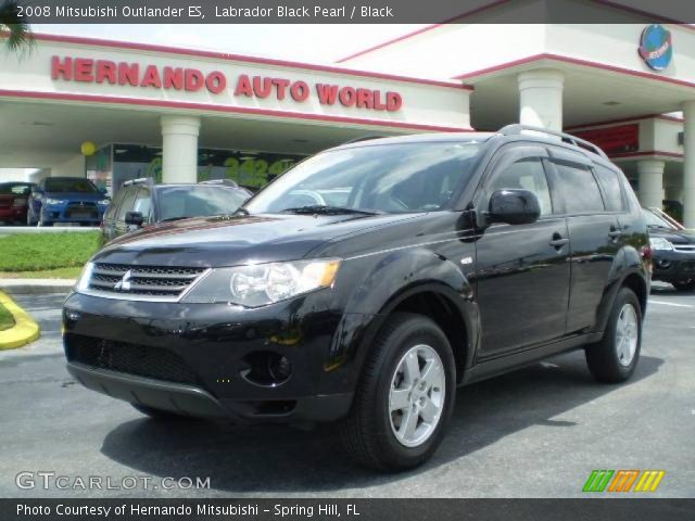 2008 Mitsubishi Outlander ES in Labrador Black Pearl