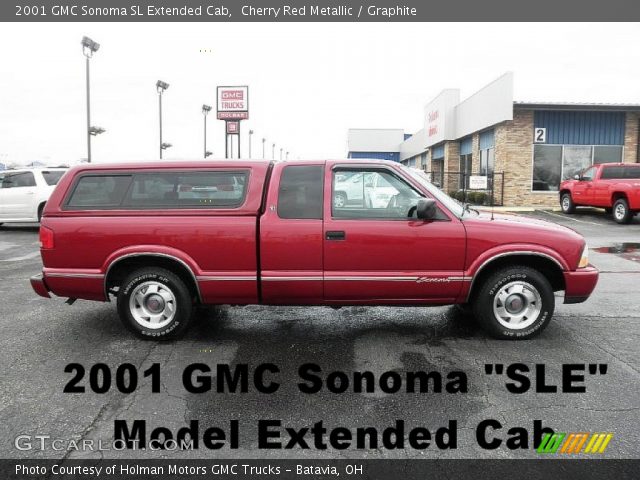 2001 GMC Sonoma SL Extended Cab in Cherry Red Metallic