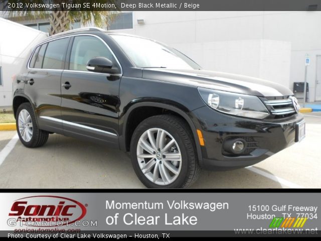 2012 Volkswagen Tiguan SE 4Motion in Deep Black Metallic
