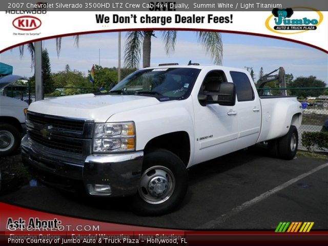 2007 Chevrolet Silverado 3500HD LTZ Crew Cab 4x4 Dually in Summit White