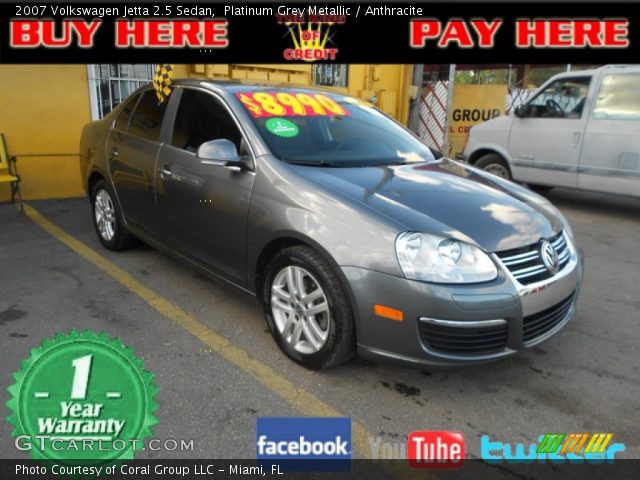 2007 Volkswagen Jetta 2.5 Sedan in Platinum Grey Metallic