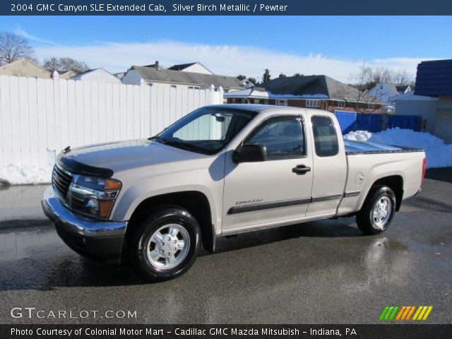 2004 GMC Canyon SLE Extended Cab in Silver Birch Metallic
