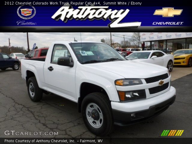 2012 Chevrolet Colorado Work Truck Regular Cab 4x4 in Summit White