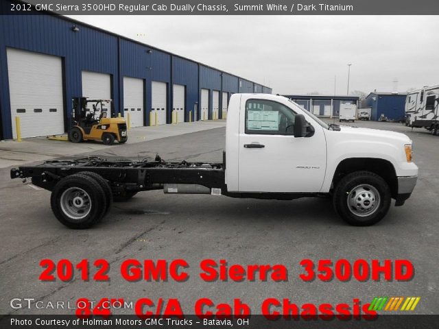 2012 GMC Sierra 3500HD Regular Cab Dually Chassis in Summit White
