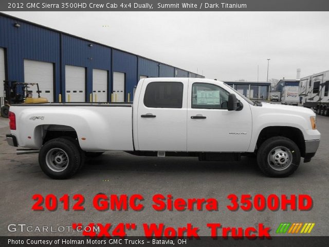 2012 GMC Sierra 3500HD Crew Cab 4x4 Dually in Summit White