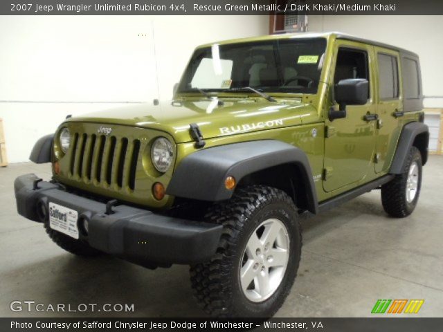 Rescue Green Metallic 2007 Jeep Wrangler Unlimited Rubicon