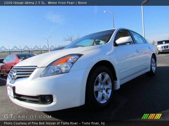 2009 Nissan Altima 2.5 SL in Winter Frost Pearl