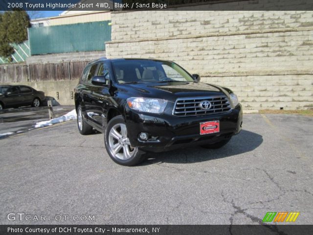 2008 Toyota Highlander Sport 4WD in Black