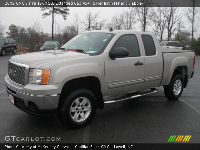 2009 GMC Sierra 1500 SLE Extended Cab 4x4 in Silver Birch Metallic