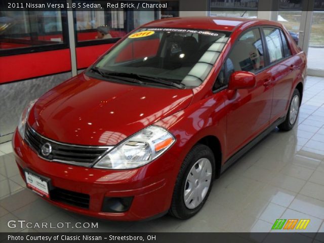 2011 Nissan Versa 1.8 S Sedan in Red Brick