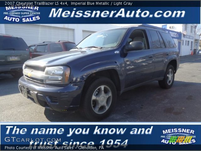 Imperial Blue Metallic 2007 Chevrolet Trailblazer Ls 4x4 Light Gray