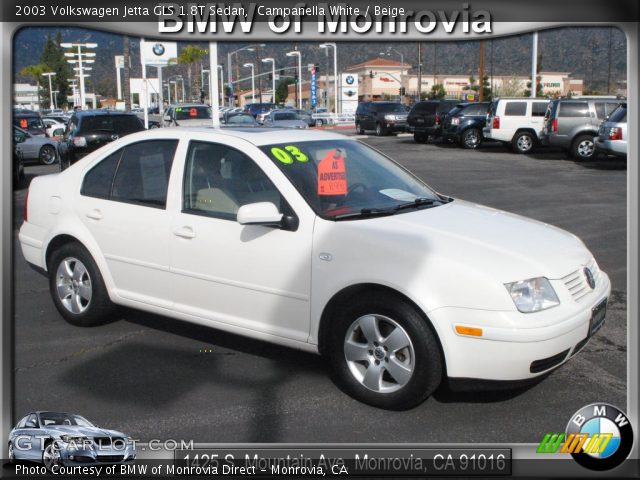 2003 Volkswagen Jetta GLS 1.8T Sedan in Campanella White